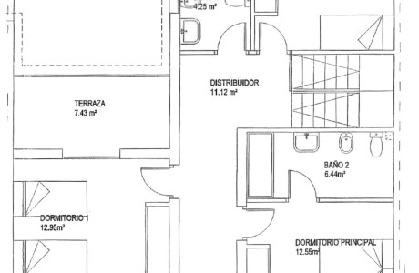 Chalet adosado en venta en calle Norte , 29