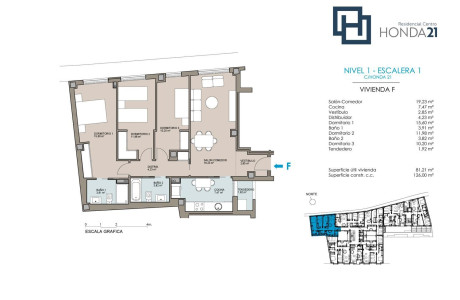 Piso en venta en calle Honda, 21