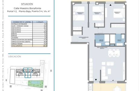 Piso en venta en calle Maestro Bonafonte Parcela, 1m5-3 s/n