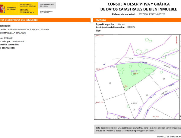 Terreno en venta en calle Hercules 9 f, 137