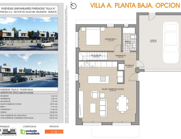 Chalet pareado en venta en calle los Fresnos, 1 t