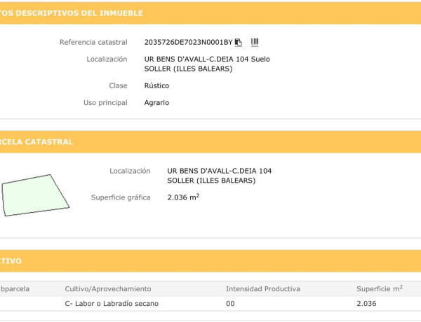 Terreno en venta en Urbanizacion Bens d'Avall-c.deia, 105