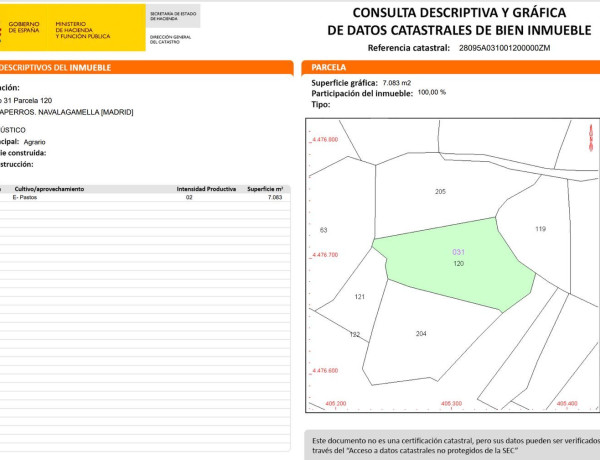 Terreno en venta en Ahorcaperros, 31