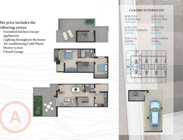 Chalet adosado en venta en Zona Entremares