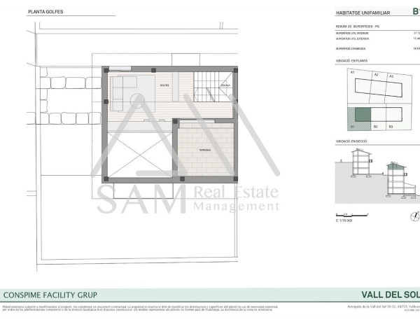 Chalet adosado en venta en avenida Vall del Sol