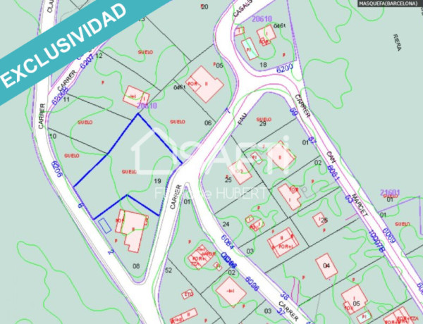 2 TERRENOS COLINDANTES (2124m2) EN LA URBANIZACIÓN CAMPARELLADA