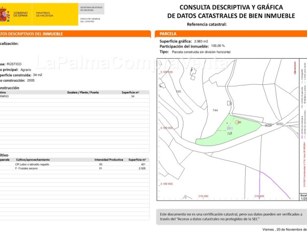 Rustic land For sell in Roque Faro in Santa Cruz de Tenerife 