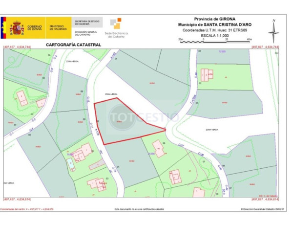 Residential land For sell in Santa Cristina D Aro in Girona 