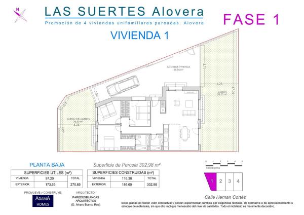 Chalet pareado en venta en calle Hernán Cortés s/n