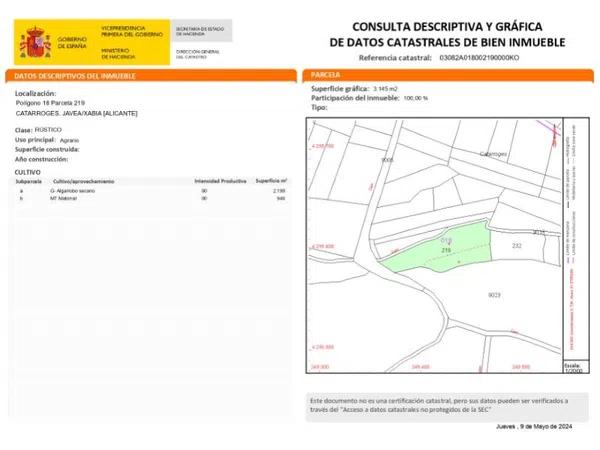 Terreno en Partida Comunes-Adsubia