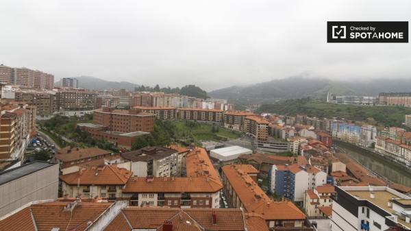 Ampia camera in appartamento con 3 camere da letto a Casco Viejo, Bilbao