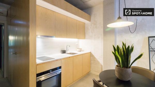 Monolocale arredato in un Co-Living a Barcellona