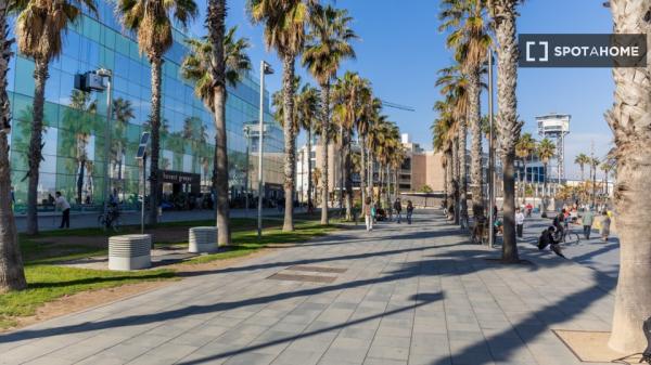 Amplio, exterior y cerca de la playa de la Barceloneta.