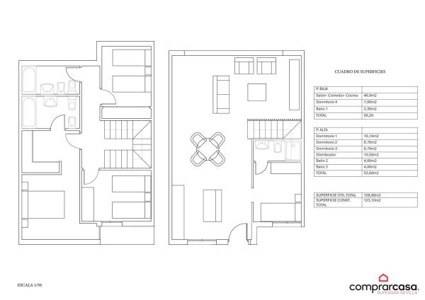 Chalet adosado en venta en calle Santa Rita s/n